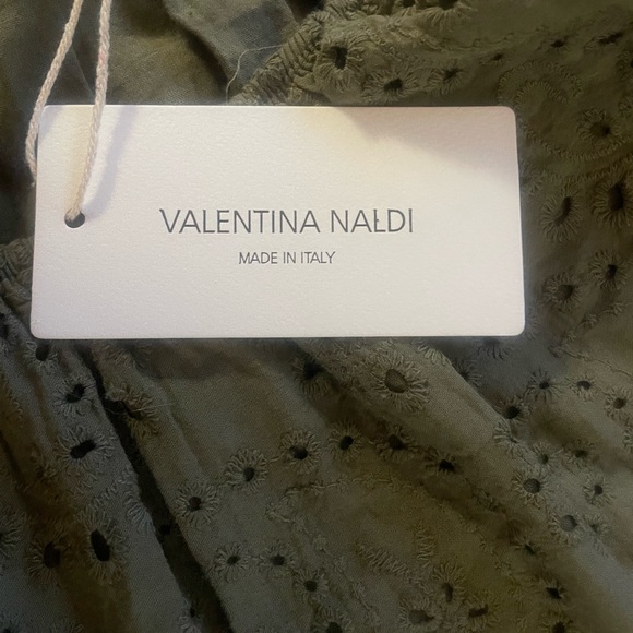 Valentina Naldi Eyelet NWT 100% Cotton Lined Midi Boho Dress/ Made in Italy - Picture 7 of 9